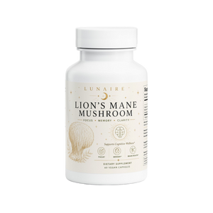 Lunaire Lion's Mane Mushroom bottle, front view