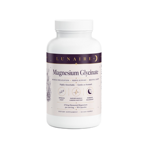 Lunaire Magnesium Glycinate bottle, front view