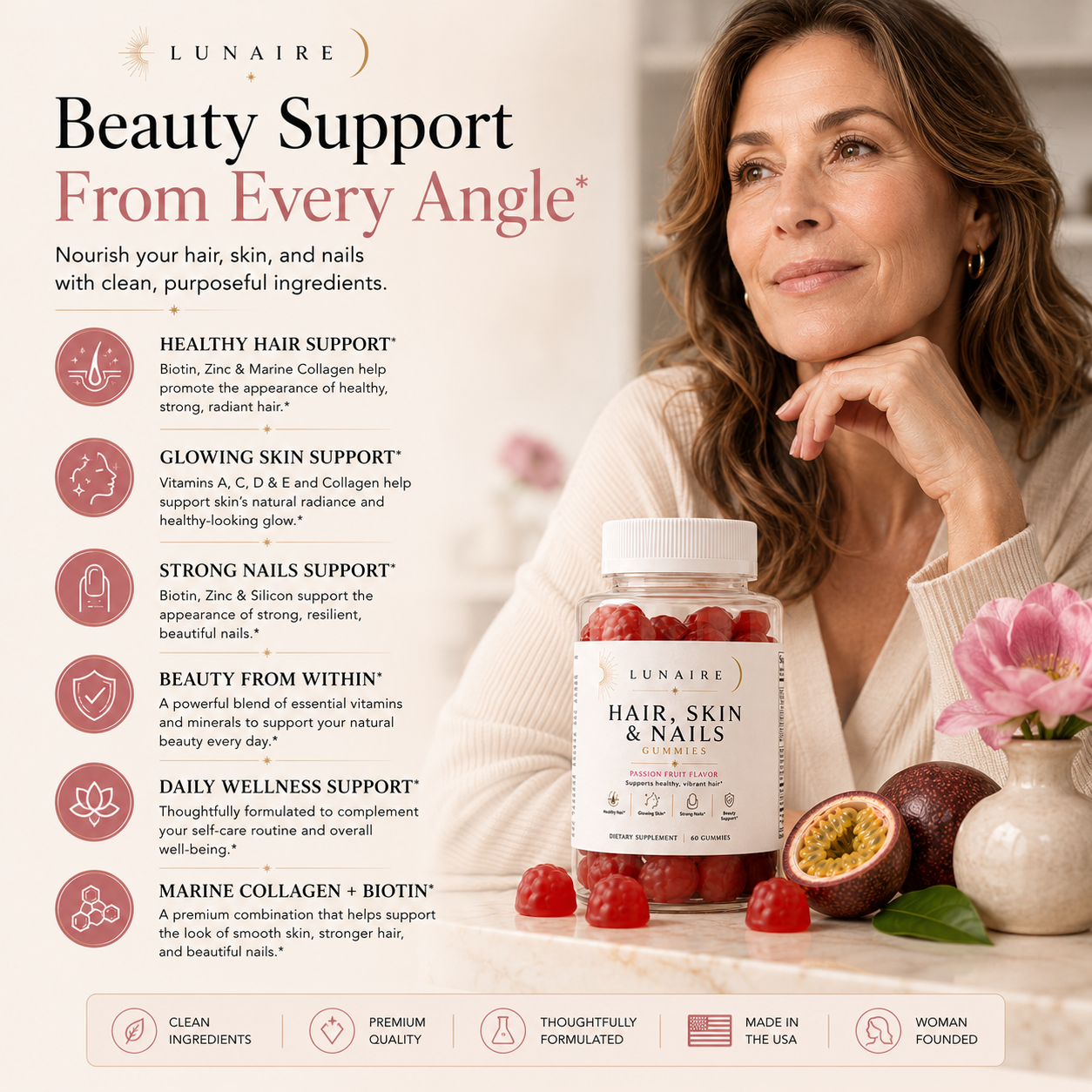 Hair, Skin & Nails Beauty Gummies
