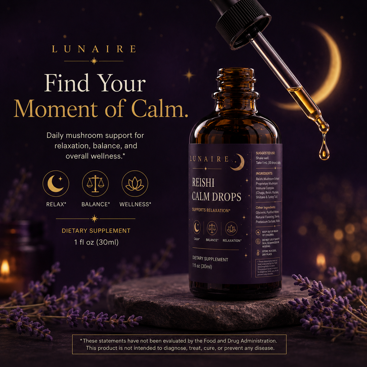 Reishi Calm Drops
