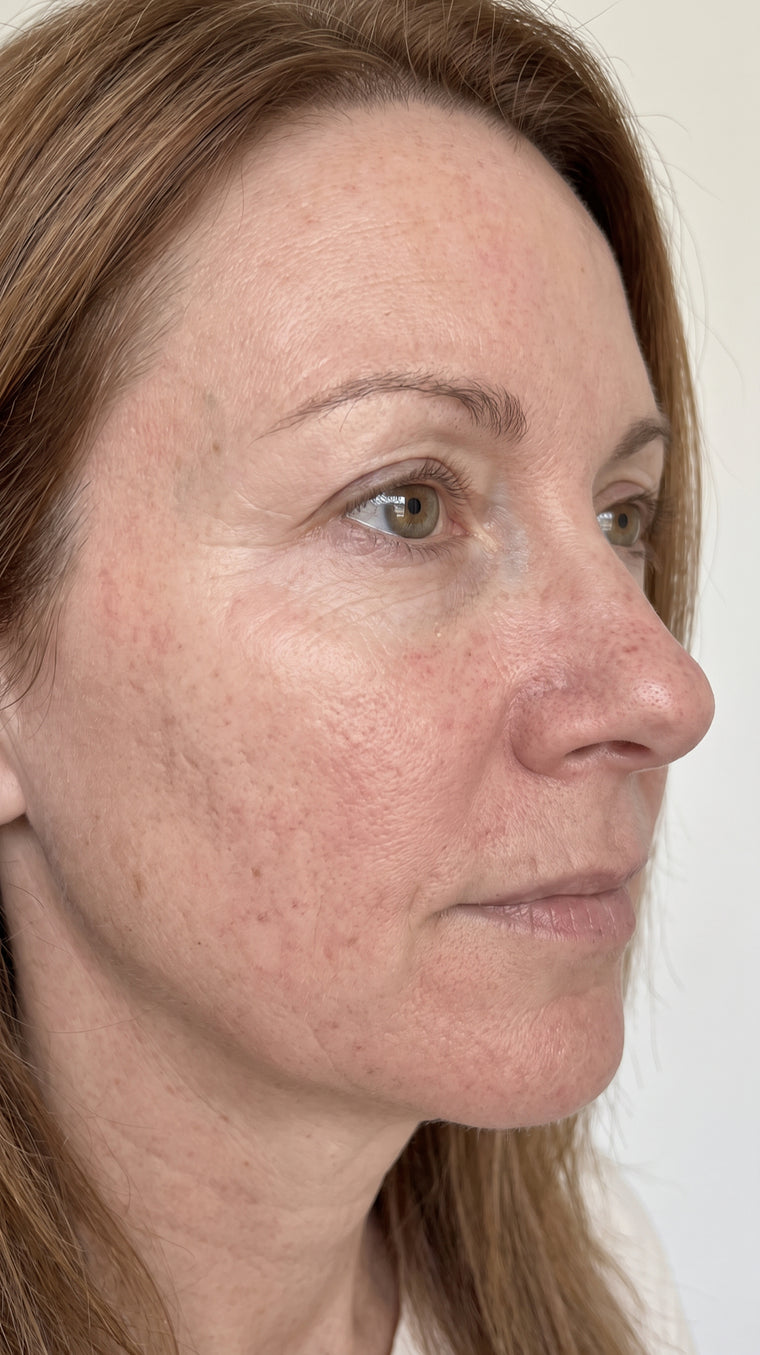 The same customer photographed at Week 0.