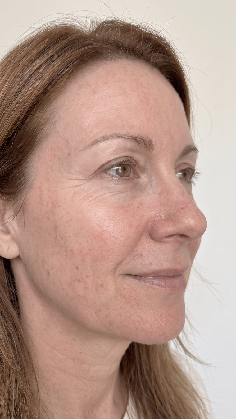 The same customer photographed at Week 8.