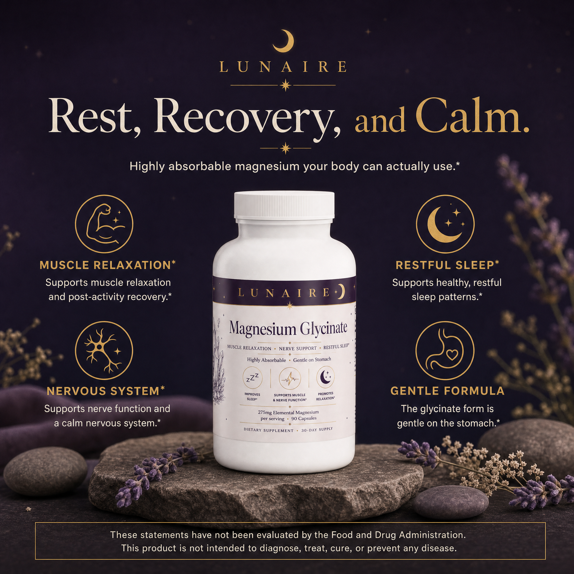 Magnesium Glycinate - Rest Recovery Calm