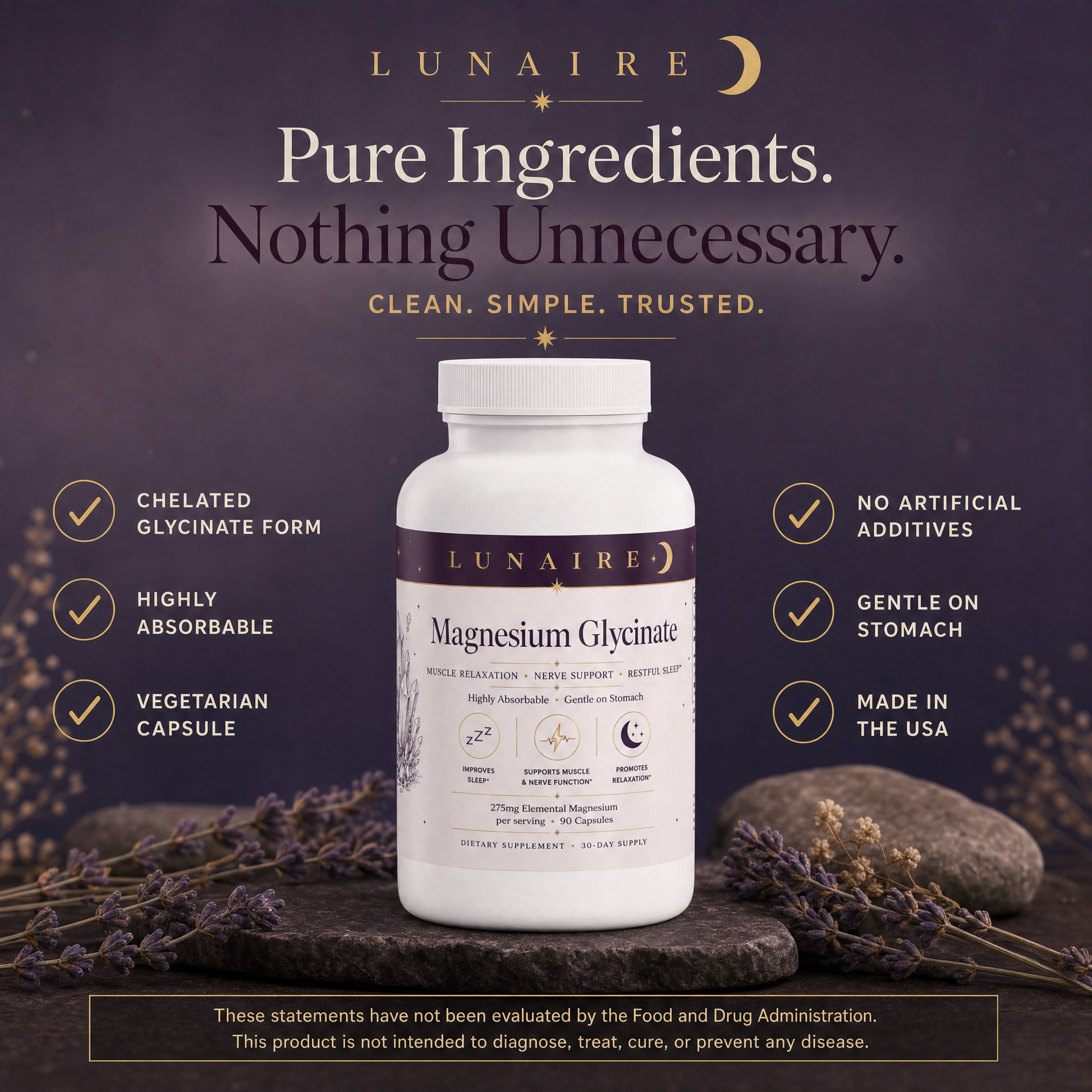 Magnesium Glycinate - Pure Ingredients