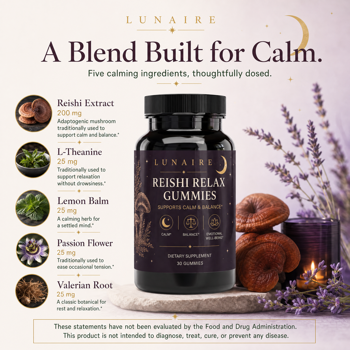 Reishi Relax Gummies - A Blend Built for Calm