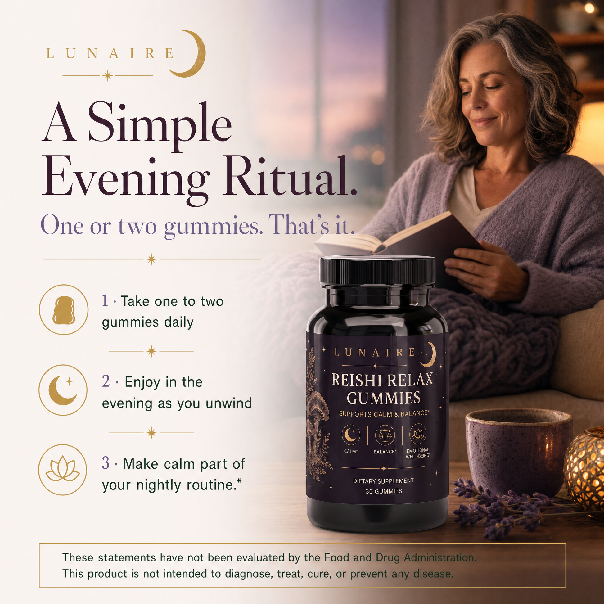 Reishi Relax Gummies - A Simple Evening Ritual