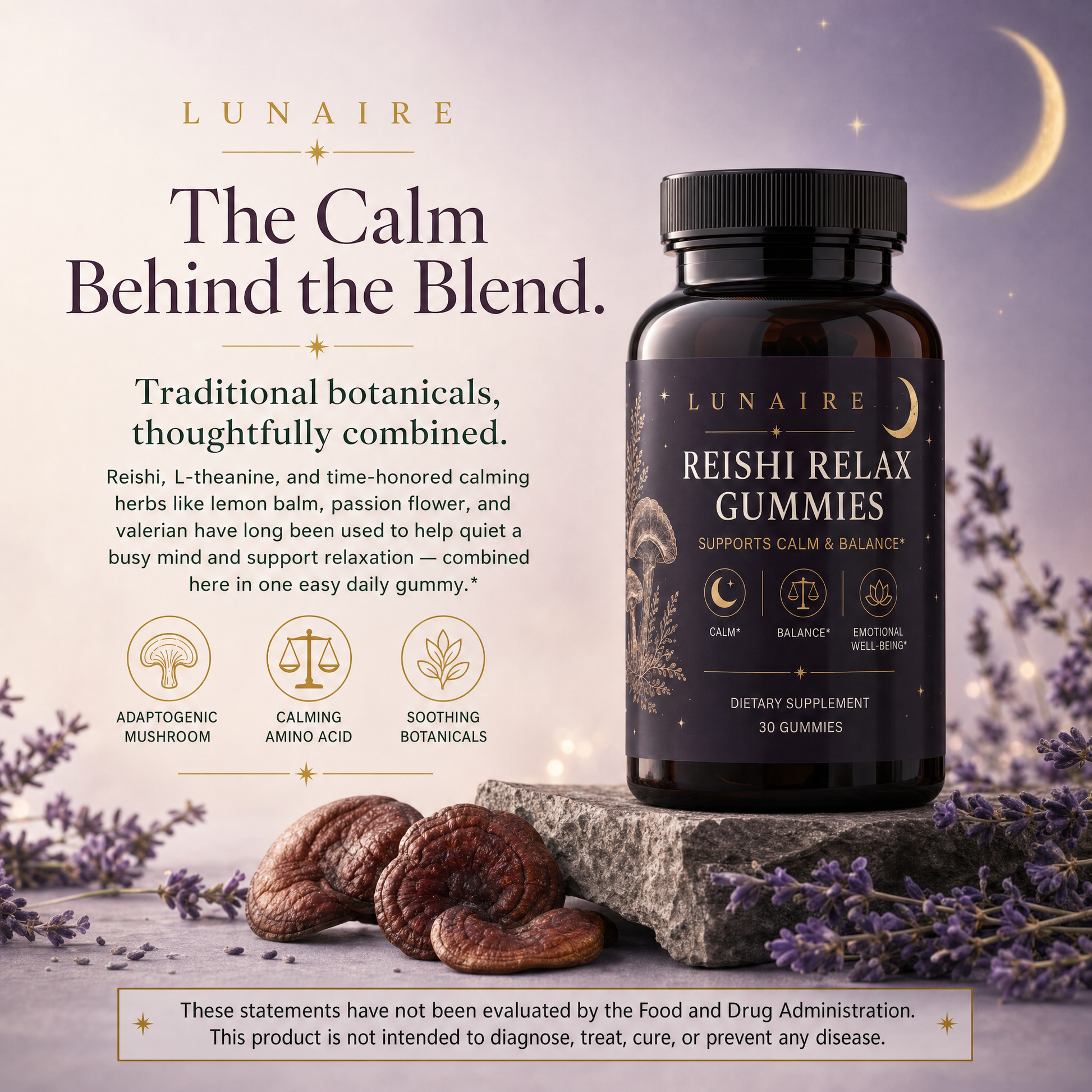 Reishi Relax Gummies - The Calm Behind the Blend