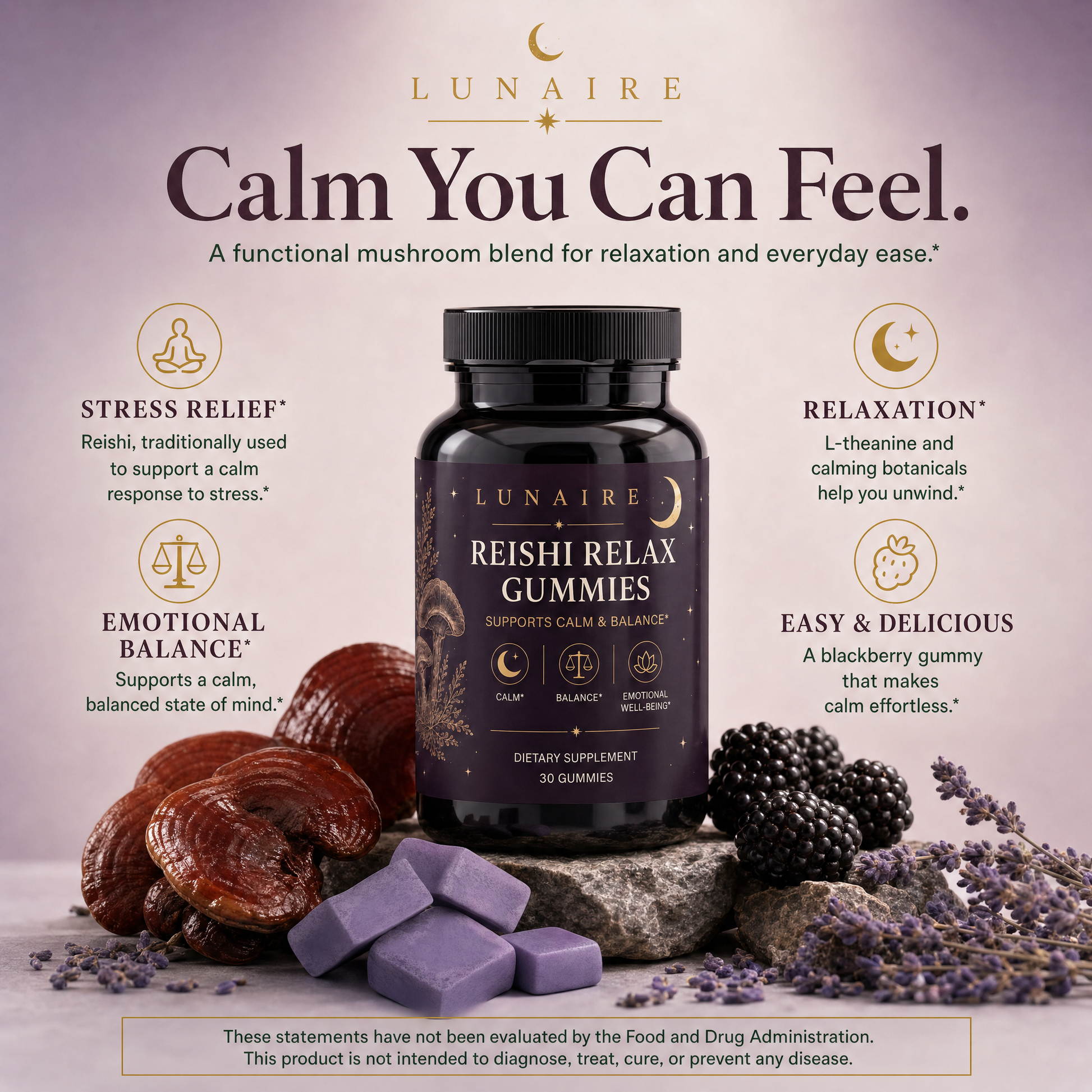Reishi Relax Gummies - Calm You Can Feel
