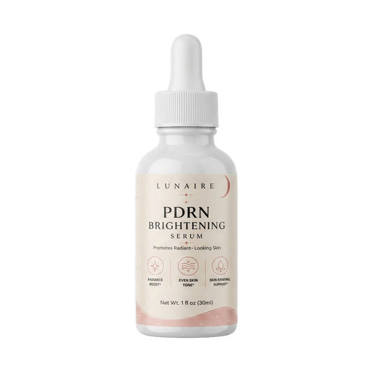 Lunaire PDRN Skin Longevity Serum bottle on a transparent background.